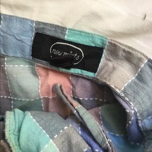 Vintage 80s Pastel Plaid High Waisted Maxi Skirt XS